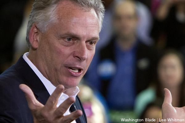 Terry McAuliffe, gay news, Washington Blade