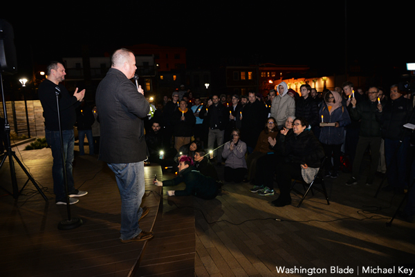 vigil protesting anti-LGBT violence, gay news, Washington Blade