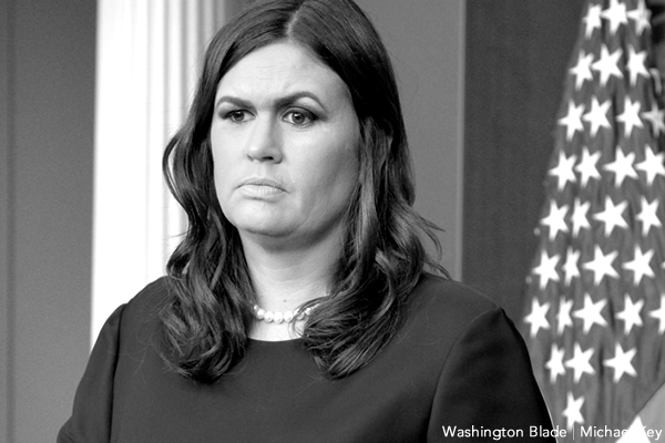 Sarah Huckabee Sanders, gay news, Washington Blade