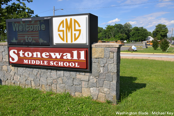 Stonewall Middle School, gay news, Washington Blade