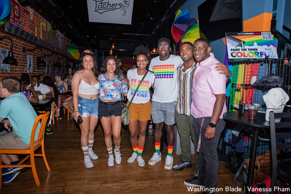 Patrons gathered at the popular bar on Saturday