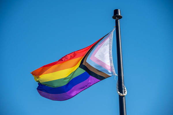 progress Pride rainbow flag insert by Bigstock