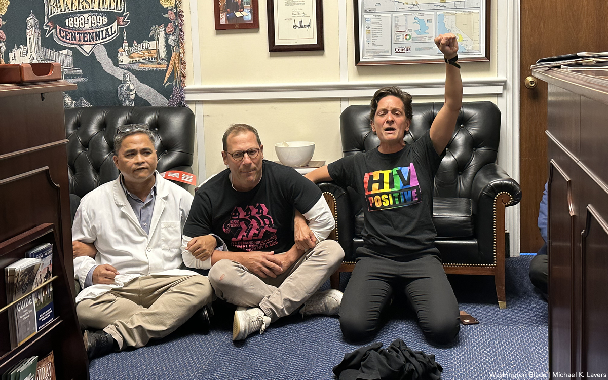Seven HIV/AIDS activists arrested inside Kevin McCarthys office